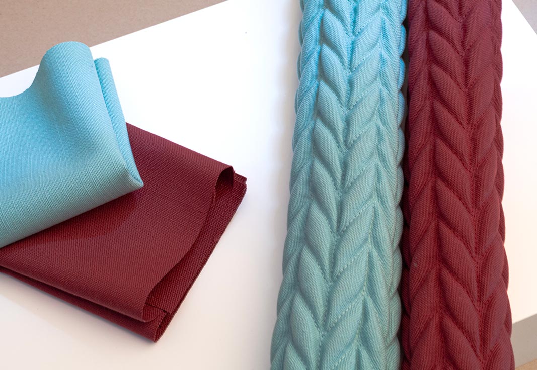 Elastic quilted fabrics threedimensional effect